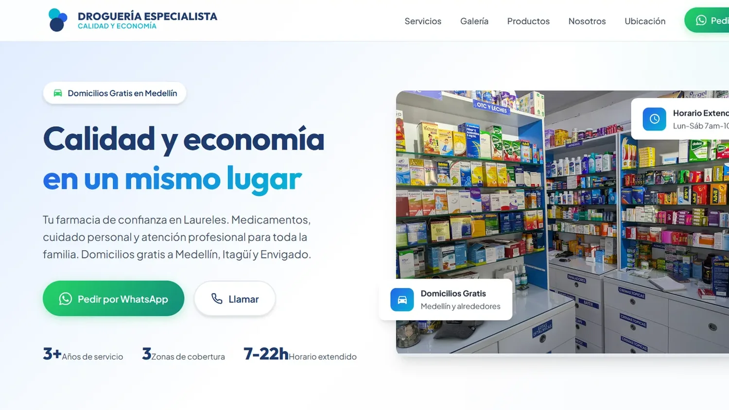 Captura de Droguería Especialista